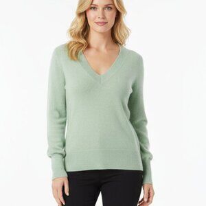 Arden B 100% Cashmere Pistachio Green Long Sleeve sweater S